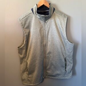 Southern Tide Vest XXL Gray Navy Quarter Zip Fleece Lined Performance